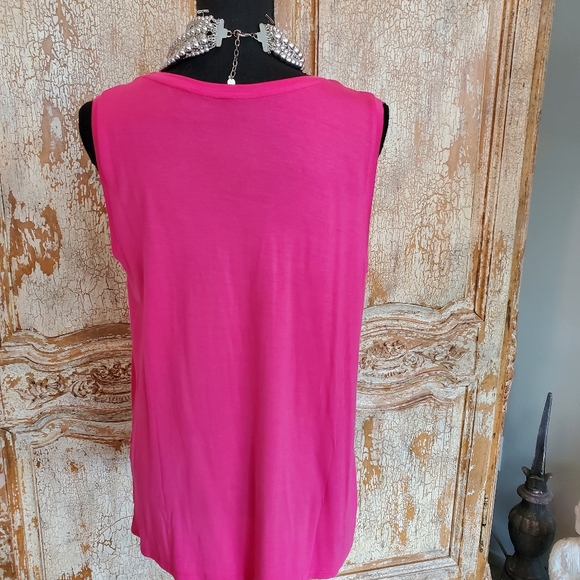 New Fuchsia Bright Pink Sleeveless Top XL - Picture 7 of 9